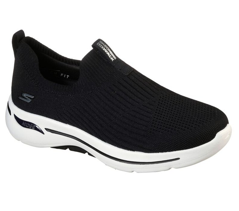 Skechers Gowalk Arch Fit - Iconic - Womens Slip On Shoes Black [AU-MN4562]